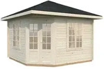 Palmako Pavillon Melanie 9,6 m2 - 44 mm Transparent tauchimpr&auml;gniert
