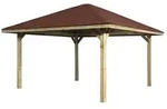 Weka Gartenoase 651 A - Sparset inkl. Schindeln 480 x 480 cm
