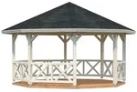 Palmako Pavillon Betty 18,0 m2 naturbelassen
