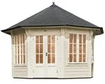 Wolff Finnhaus Pavillon Milano 3.0 schwarze Schindeln