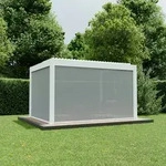 Ximax Seitenmarkise f&uuml;r Lamellendach Pergola Shade 300 cm wei&szlig; / hellgrau