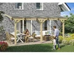 Skan Holz Terrassen&uuml;berdachung Bormio - Leimholz B 434 x T 300 cm (Gr&ouml;&szlig;e 2)