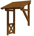 Skan Holz Pultdach Vordach Potsdam-Typ 3 nussbaum