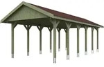 Skan Holz Wallgau - Satteldach Einzelcarport Breite 430 cm Gr. 3 - 430 x 900 cm