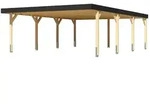 Karibu Carport Doppelcarport Leimholz 1/2 ohne Rundb&ouml;gen 558 x 813 cm...