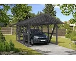 Skan Holz Schwarzwald Satteldach Einzelcarport 424 cm Holzcarport