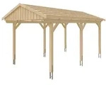 Skan Holz Fichtelberg - Satteldach Einzelcarport Breite 317 cm Gr. 1 - 317 x...
