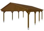 Skan Holz Fichtelberg - Satteldach Doppelcarport Breite 618 cm Gr. 2 - 618 x...