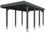 Skan Holz Friesland - Flachdach Einzelcarport Profil - Breite 314 cm Nadelholz...