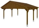 Skan Holz Fichtelberg - Satteldach Doppelcarport Breite 423 cm Gr. 1 - 618 x...