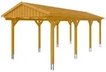 Skan Holz Fichtelberg - Satteldach Einzelcarport Breite 317 cm Gr. 2 - 317 x...
