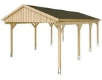 Skan Holz Fichtelberg - Satteldach Einzelcarport Breite 423 cm Gr. 2 - 423 x...