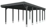 Skan Holz Friesland - Flachdach Einzelcarport Profil - Breite 397 cm Nadelholz...