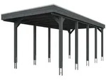 Skan Holz Friesland - Flachdach Einzelcarport Profil - Breite 314 cm Nadelholz...