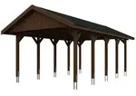 Skan Holz Wallgau - Satteldach Einzelcarport Breite 430 cm Gr. 2 - 430 x 750 cm
