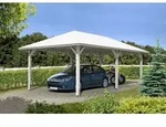 Skan Holz Carport Taunus 439 x 786 cm-wei&szlig; Holzcarport