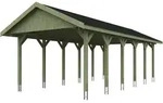 Skan Holz Wallgau - Satteldach Einzelcarport Breite 430 cm Gr. 3 - 430 x 900 cm