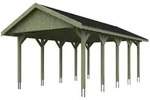 Skan Holz Wallgau - Satteldach Einzelcarport Breite 430 cm Gr. 2 - 430 x 750 cm