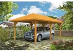 Skan Holz Carport Taunus 374 x 656 cm-eiche hell Holzcarport