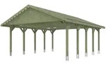 Skan Holz Wallgau - Satteldach Doppelcarport Breite 620 cm Gr. 2 - 620 x 750 cm