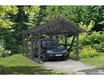Skan Holz Schwarzwald Satteldach Einzelcarport 424 cm Holzcarport