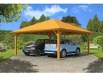 Skan Holz Carport Taunus 634 x 634 cm-eiche hell Holzcarport