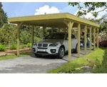 Skan Holz Friesland Einzelcarport - Breite 397 cm Nadelholz-Gr. 3 - 397 x 860...