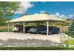 Skan Holz Carport Taunus 1176 x 634 cm-farblich unbehandelt Holzcarport