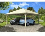 Skan Holz Carport Taunus 634 x 634 cm-farblich unbehandelt Holzcarport