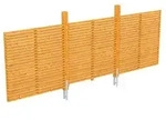 Skan Holz R&uuml;ckwand Rhombus passend f&uuml;r Doppel-Carport Spessart-eiche hell
