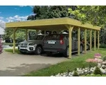 Skan Holz Friesland Doppelcarport - Breite 557 cm Nadelholz-Gr. 3 - 557 x 860...