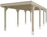 Skan Holz Grunewald - Flachdach Carport aus Leimholz Breite 321 cm Gr. 2 - 321...