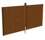 Skan Holz R&uuml;ckwand f&uuml;r Einzelcarports - Profilschalung-Gr&ouml;&szlig;e 2 nussbaum 2