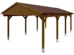 Skan Holz Fichtelberg - Satteldach Einzelcarport Breite 423 cm Gr. 2 - 423 x...