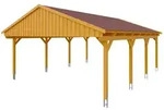 Skan Holz Fichtelberg - Satteldach Doppelcarport Breite 423 cm Gr. 2 - 618 x...