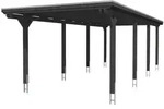 Skan Holz Emsland - Flachdach Carport Breite 354 cm Holzcarport anthrazit