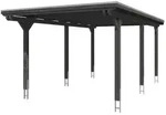 Skan Holz Emsland - Flachdach Carport Breite 354 cm Holzcarport anthrazit