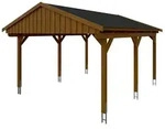Skan Holz Fichtelberg - Satteldach Einzelcarport Breite 317 cm Gr. 1 - 423 x...