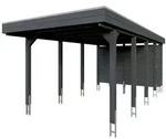 Skan Holz Carport Friesland Hybrid Set 12 314x708 cm inkl. Abstellraum Gr. 2 -...