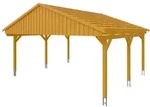 Skan Holz Fichtelberg - Satteldach Doppelcarport Breite 423 cm Gr. 1 - 618 x...