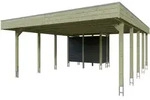 Skan Holz Carport Friesland Hybrid Set 14 557x708 cm inkl. Abstellraum Gr. 2 -...