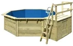 Karibu Pool Modell X2 470 x 470 cm mit Terrasse - kdi mit Metallecken inkl....