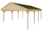 Skan Holz Fichtelberg - Satteldach Doppelcarport Breite 423 cm Gr. 2 - 618 x...