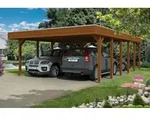 Skan Holz Friesland Doppelcarport - Breite 557 cm Nadelholz-Gr. 3 - 557 x 860...