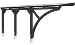 Skan Holz Wandanbau-Carport Eifel mit Einfahrtsbogen 300 x 541 cm-anthrazit