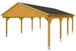 Skan Holz Fichtelberg - Satteldach Doppelcarport Breite 423 cm Gr. 2 - 618 x...