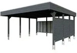 Skan Holz Carport Friesland Hybrid Set 13 557x555 cm inkl. R&uuml;ck- und...