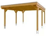 Skan Holz Grunewald - Flachdach Carport aus Leimholz Breite 427 cm Gr. 1 - 427...