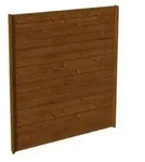 Skan Holz Seitenwand f&uuml;r Carports - Profilschalung-ohne T&uuml;r-nussbaum
