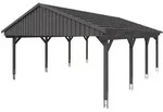 Skan Holz Fichtelberg - Satteldach Doppelcarport Breite 618 cm Gr. 2 - 618 x...